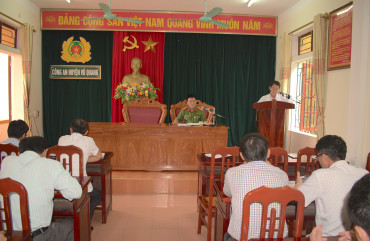Công an huyện Vũ Quang tổ chức Hội nghị về công tác phòng, chống dịch bệnh Covid-19